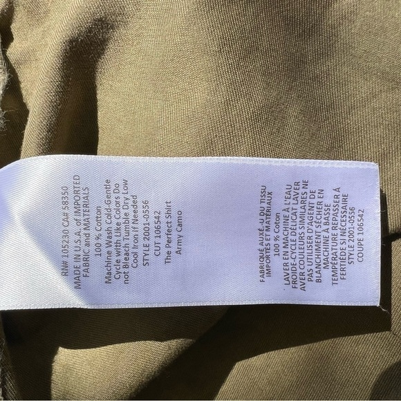 Current/Elliot The Perfect Shirt Button Up Distressed Camouflage Print Shirt - Picture 9 of 9